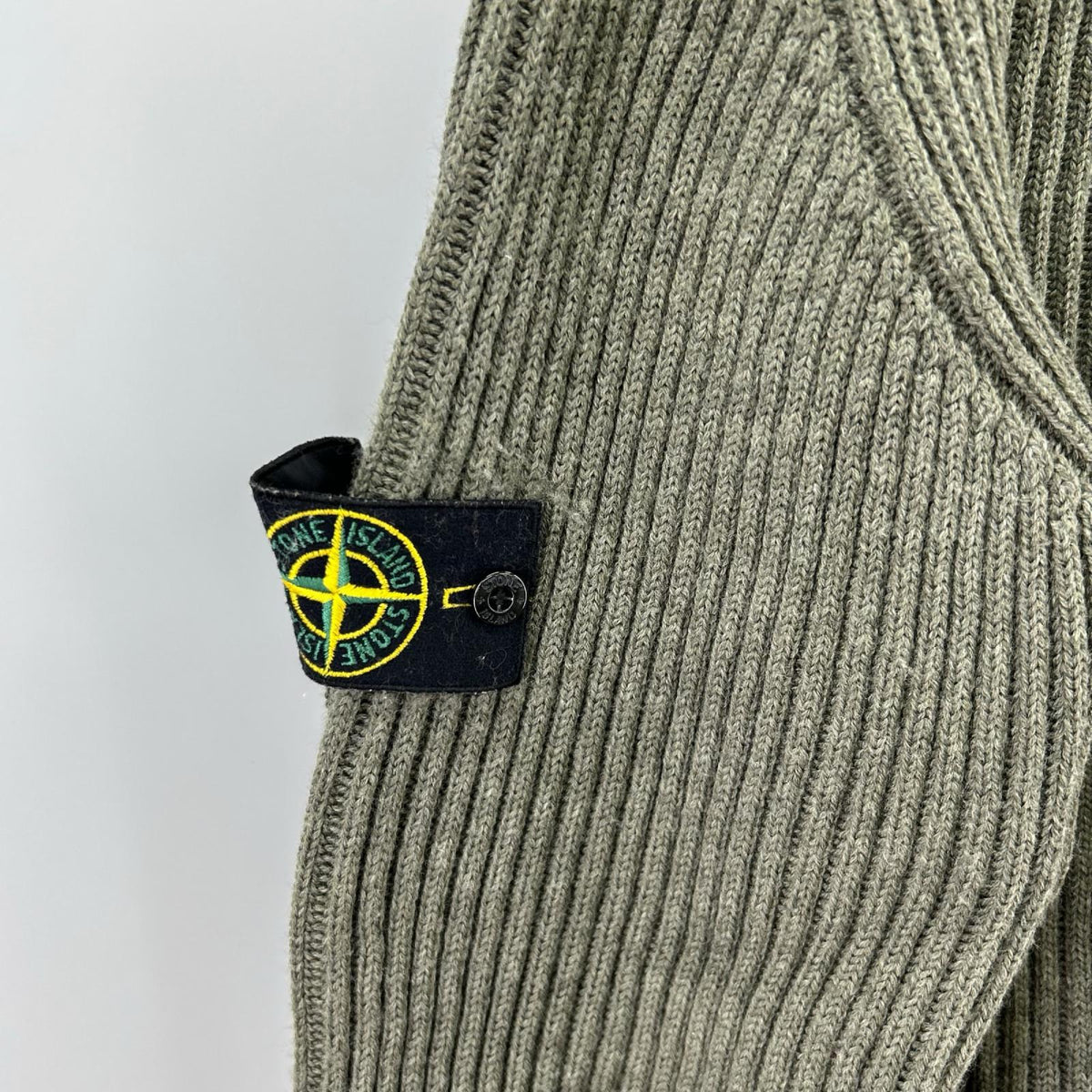 ニット STONE ISLAND 00s Paul Harvey期 ウールニット XXL オリーブ