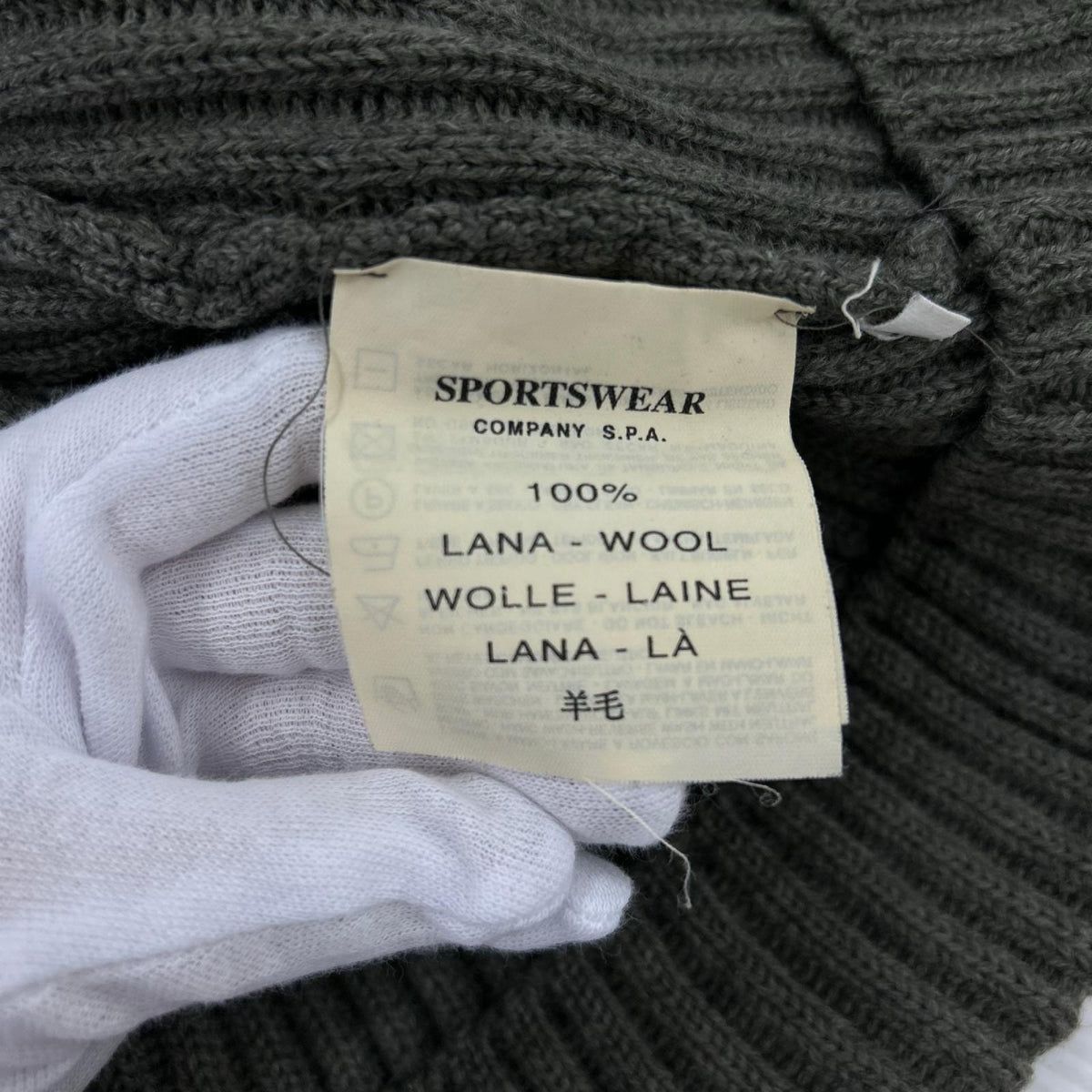 ニット STONE ISLAND 00s Paul Harvey期 ウールニット XXL オリーブ