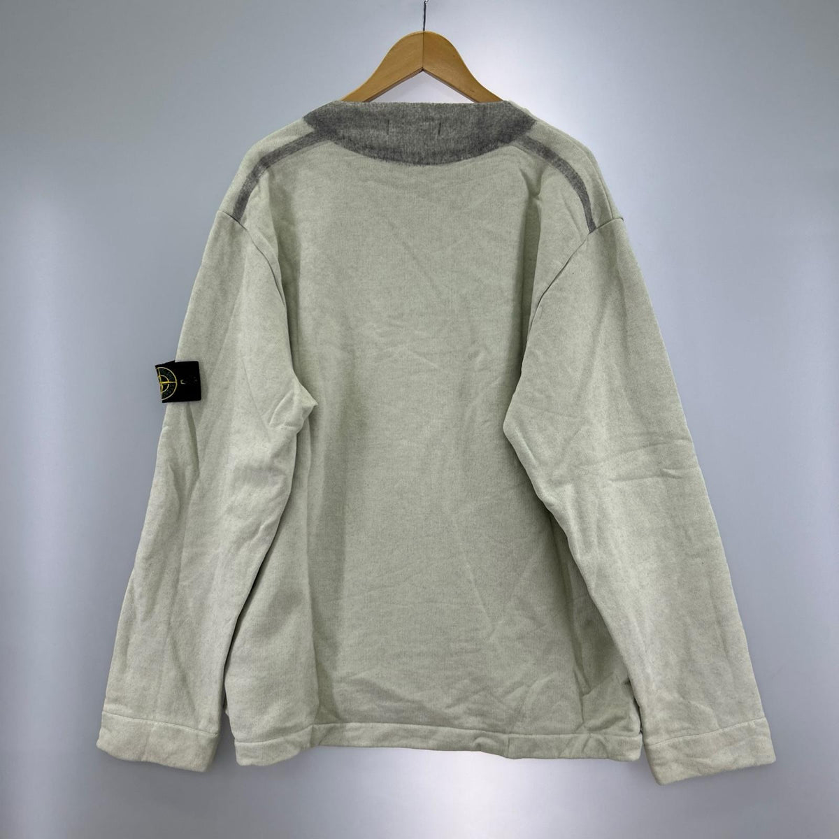 スウェット STONE ISLAND 00s Paul Harvey 切替デザインスウェット XL アイボリー