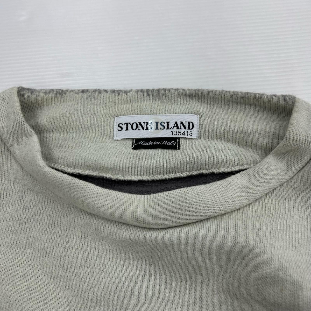 スウェット STONE ISLAND 00s Paul Harvey 切替デザインスウェット XL アイボリー