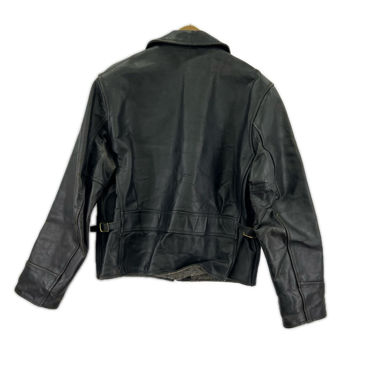 レザージャケット 80-90s AERO LEATHER ハイウェイマン レザースポーツジャケット 40 ブラック 40 ブラック
