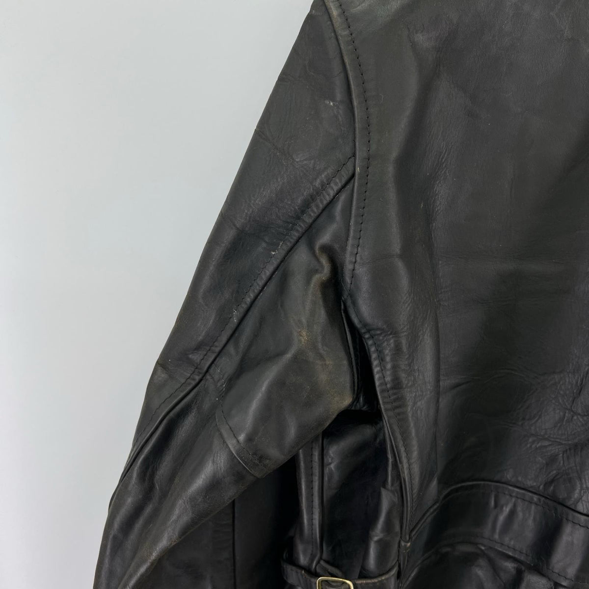 レザージャケット 80-90s AERO LEATHER ハイウェイマン レザースポーツジャケット 40 ブラック 40 ブラック
