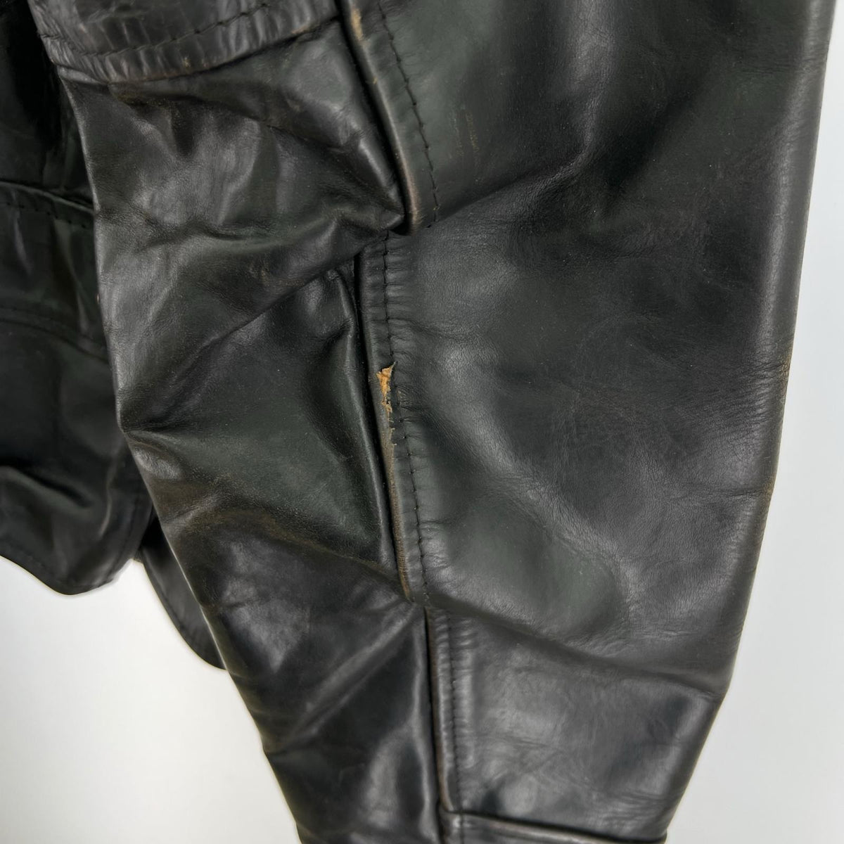 レザージャケット 80-90s AERO LEATHER ハイウェイマン レザースポーツジャケット 40 ブラック 40 ブラック