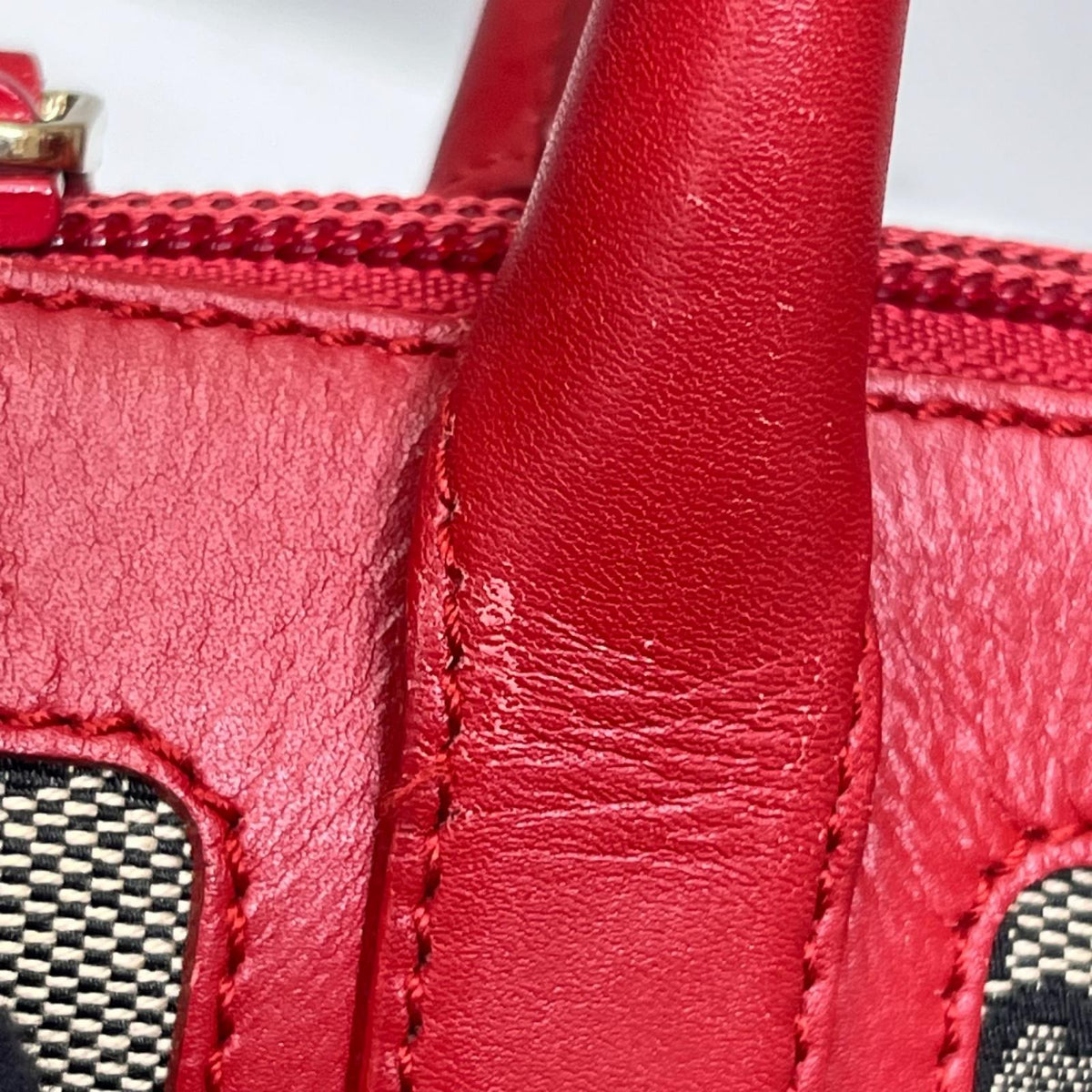 GUCCI/0856/GGキャンバススクエアハンドバッグ/赤