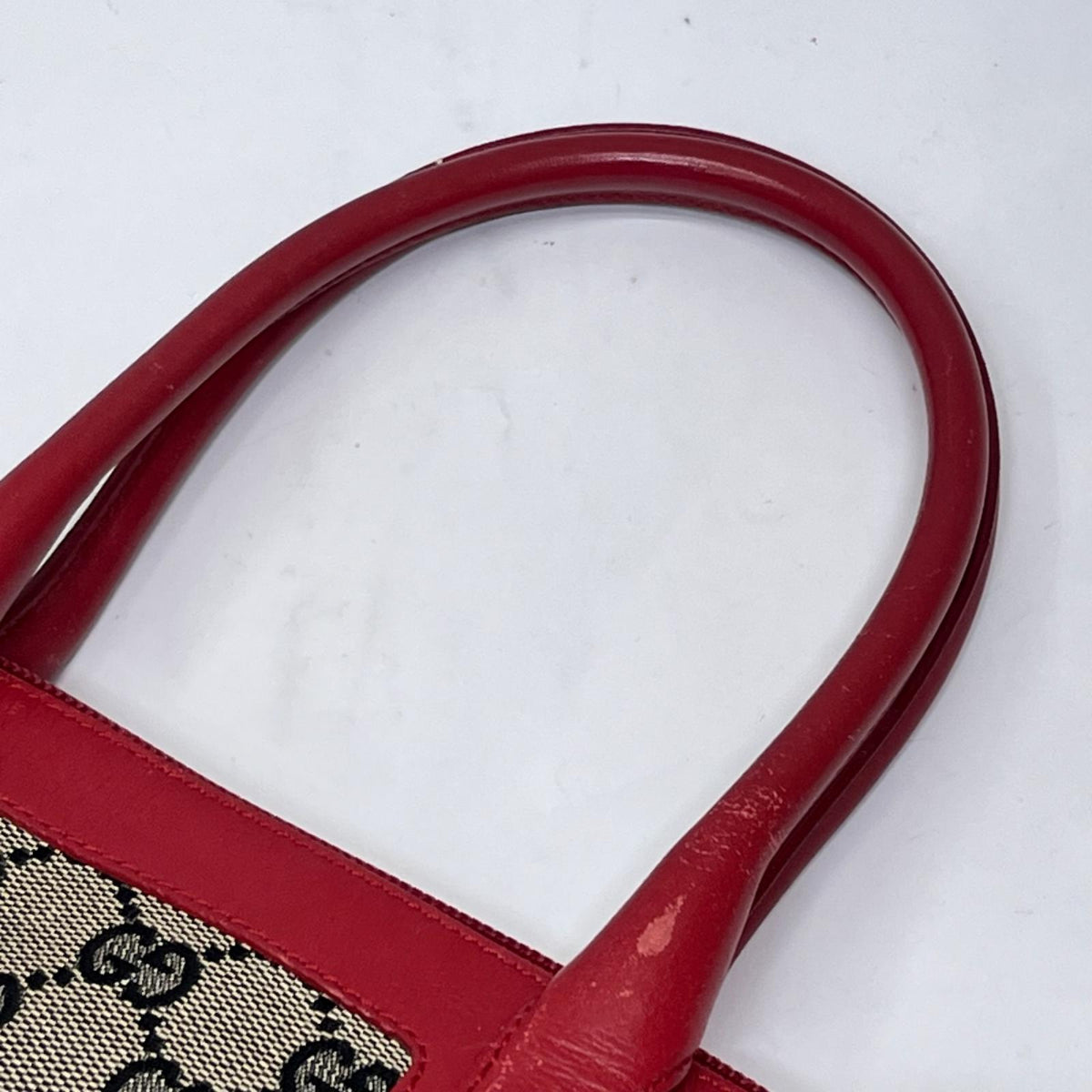 GUCCI/0856/GGキャンバススクエアハンドバッグ/赤