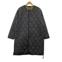 ダウンジャケット ミリタリー クルーネック ダウンコート 黒 (XL) LL ブラック