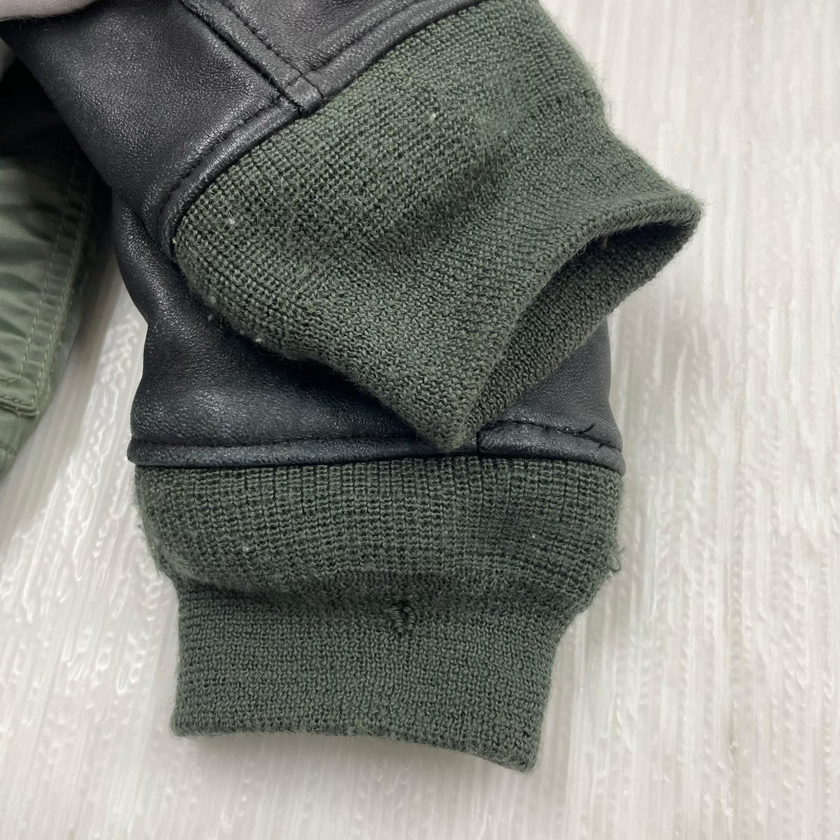 ブルゾン HYSTERIC GLAMOUR 13AW ラムレザー切替 -S S グリーン