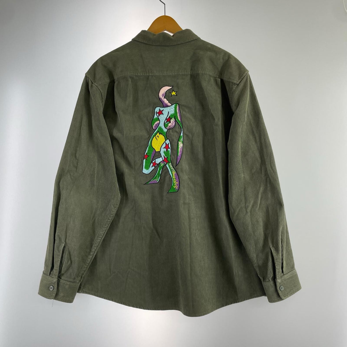 長袖シャツ 21AW GONZ CORDUROY WORK SHIRT カーキ (L) L グリーン