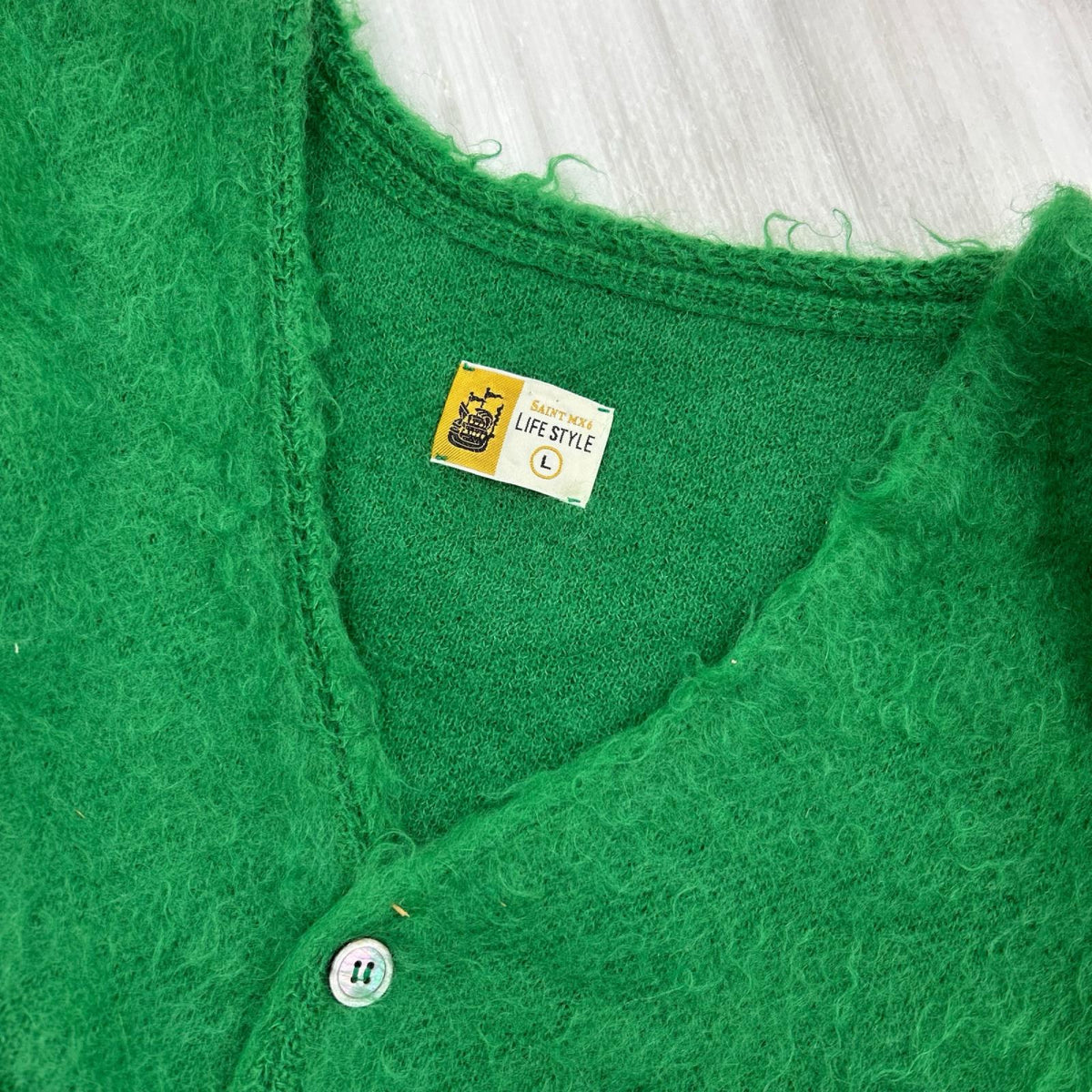 カーディガン 23AW MOHAIR CARDIGAN グリーン (L) L グリーン