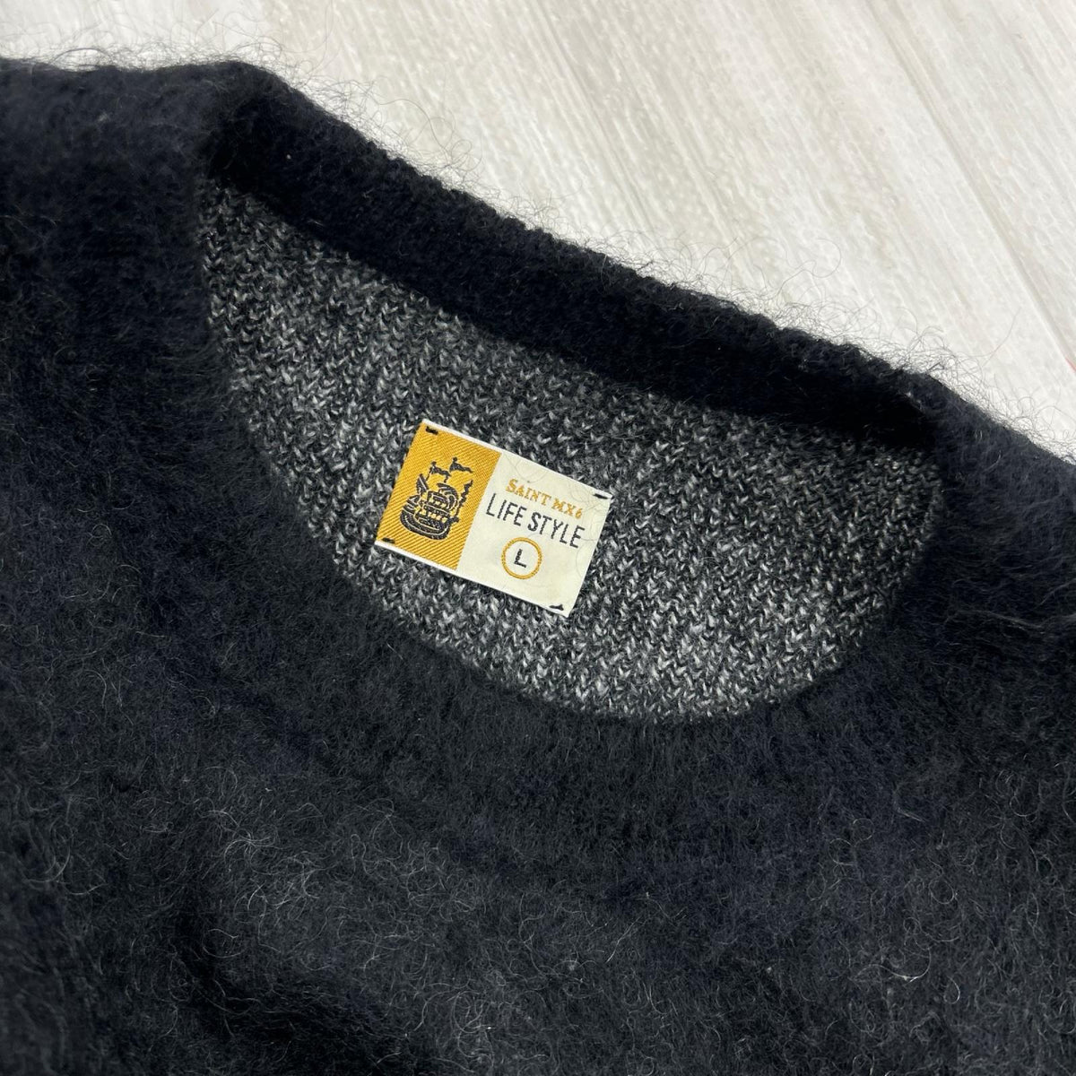 ニット 23AW MOHAIR CREW NECK KNIT ブラック L L ブラック