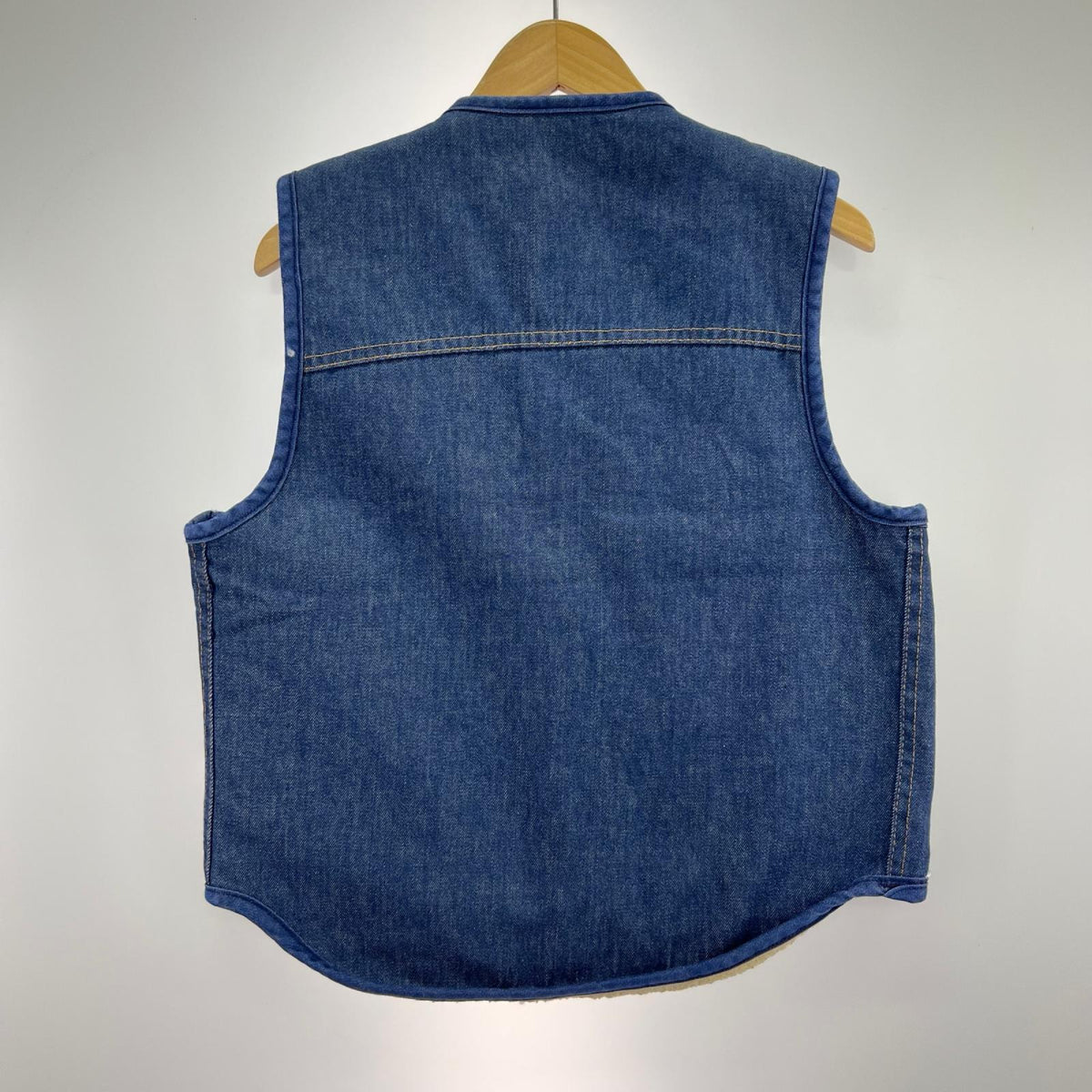 長袖シャツ Carhartt 70s デニムベスト ボアライナー 紺 (M) M ネイビー