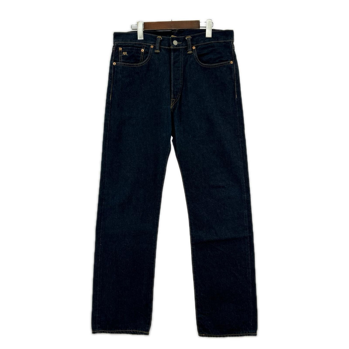 デニムパンツ RRL STRAIGHT LEG SELVEDGE JEAN 33×32 インディゴ