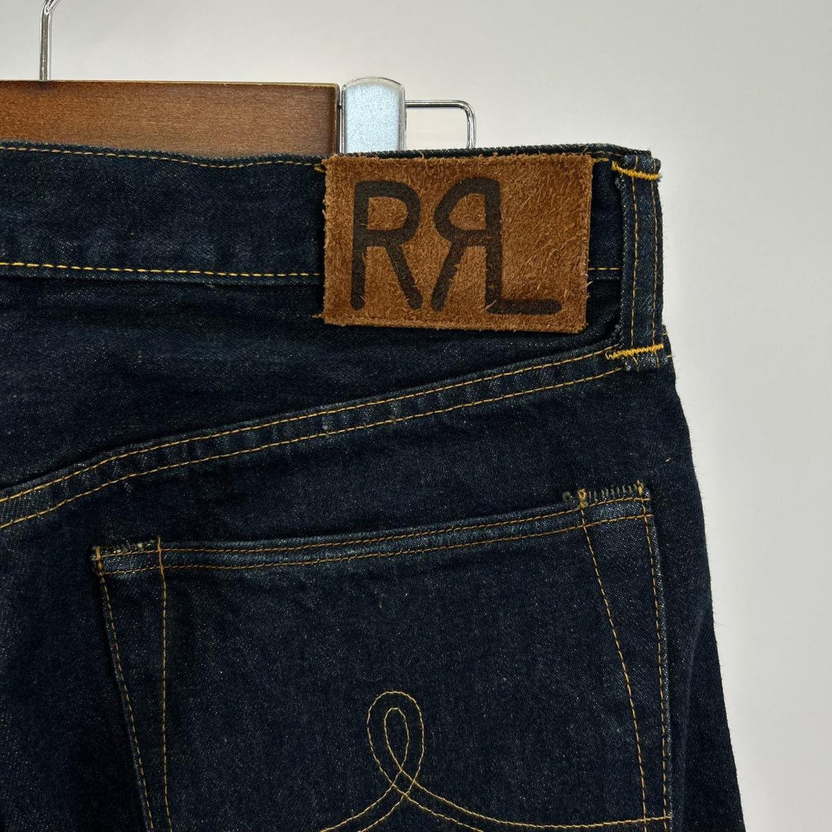 デニムパンツ RRL STRAIGHT LEG SELVEDGE JEAN 33×32 インディゴ