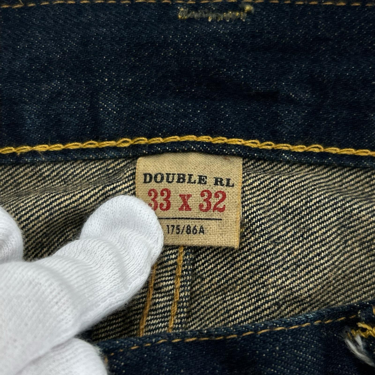 デニムパンツ RRL STRAIGHT LEG SELVEDGE JEAN 33×32 インディゴ