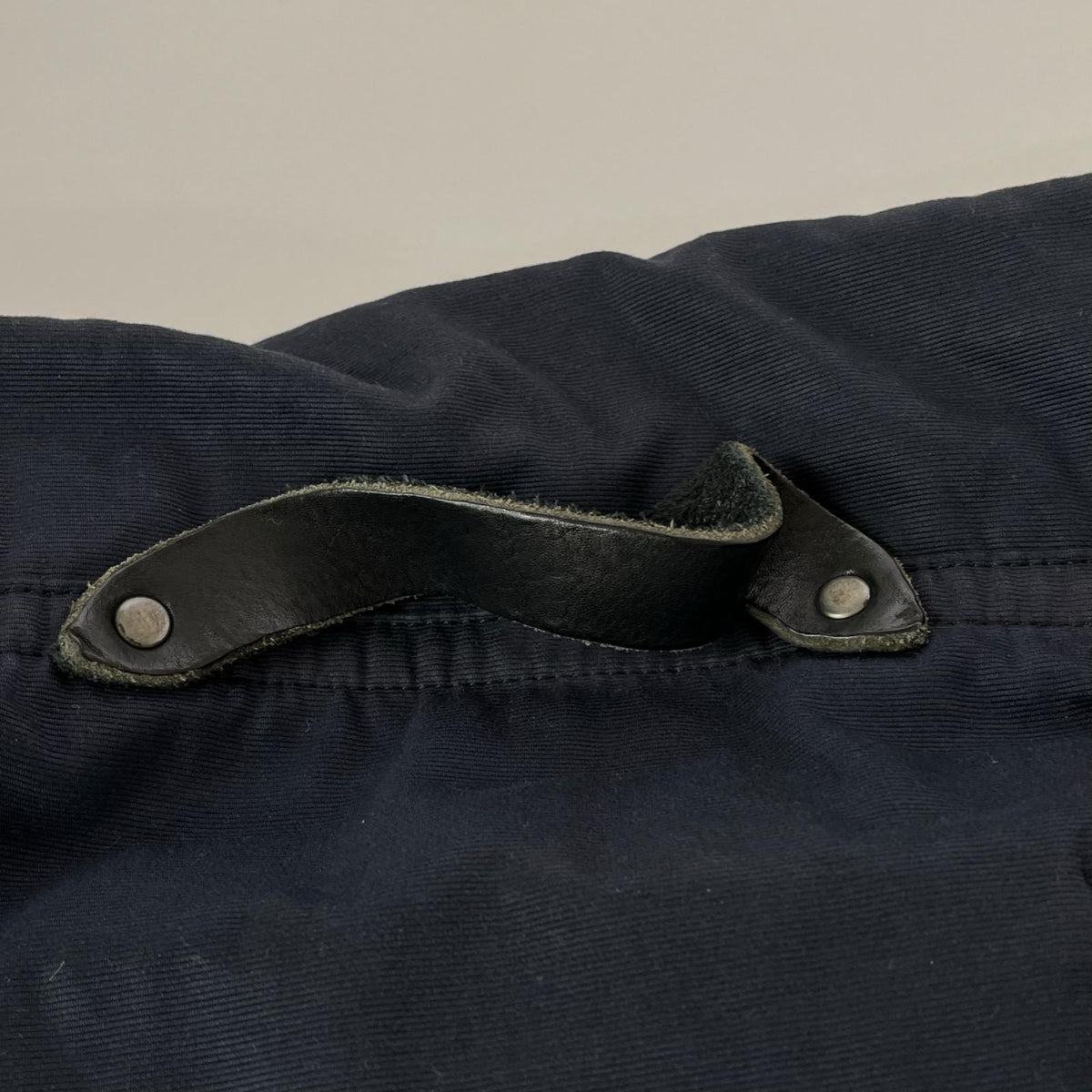 ショルダーバッグ RRL レザー×キャンバス ショルダーバッグ ネイビー×ブラック