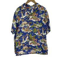 半袖シャツ ×BEAMS LUAU アロハシャツ L ブルー