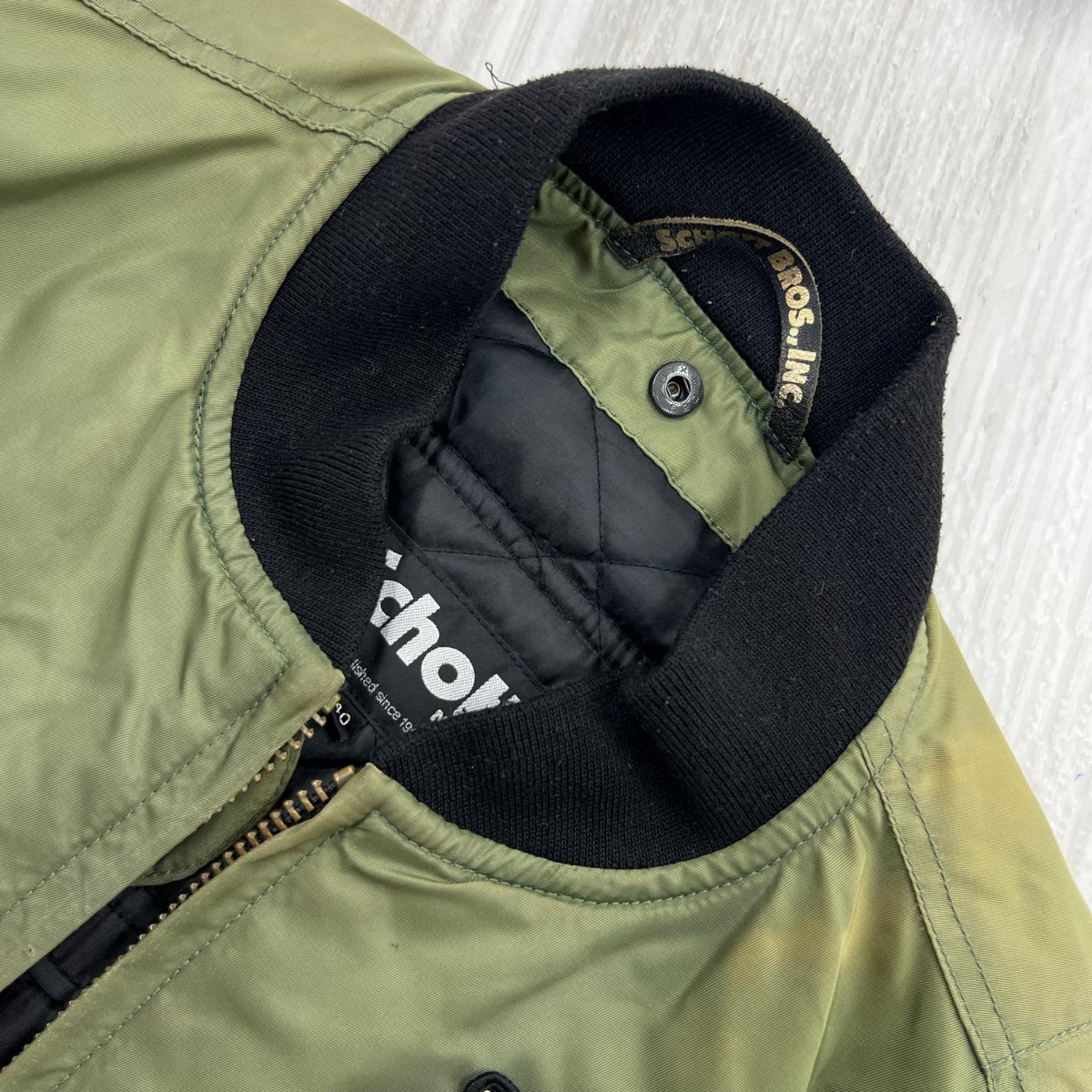 ブルゾン schott MA-1 フライトジャケット ワッペン カーキ(40) 40 カーキ