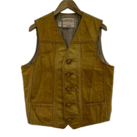 長袖シャツ schott RANCHER レザージレ キャメル ブラウン