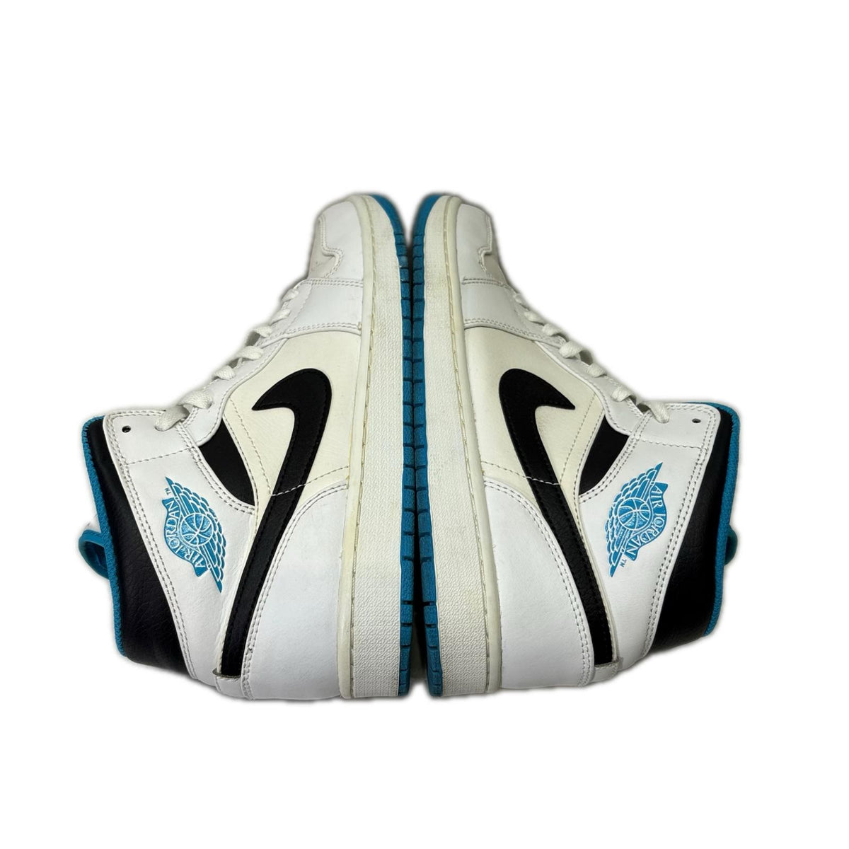 スニーカー Air Jordan 1 Mid White/Laser blue 28cm (US10 UK9 1/2 EU46) ホワイト