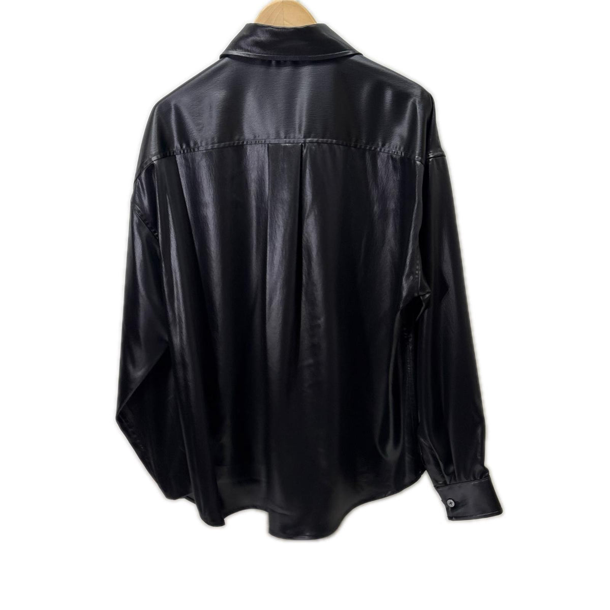 長袖シャツ 26SS SCRIPT LOGO COATING SHIRT 黒 (M) M ブラック