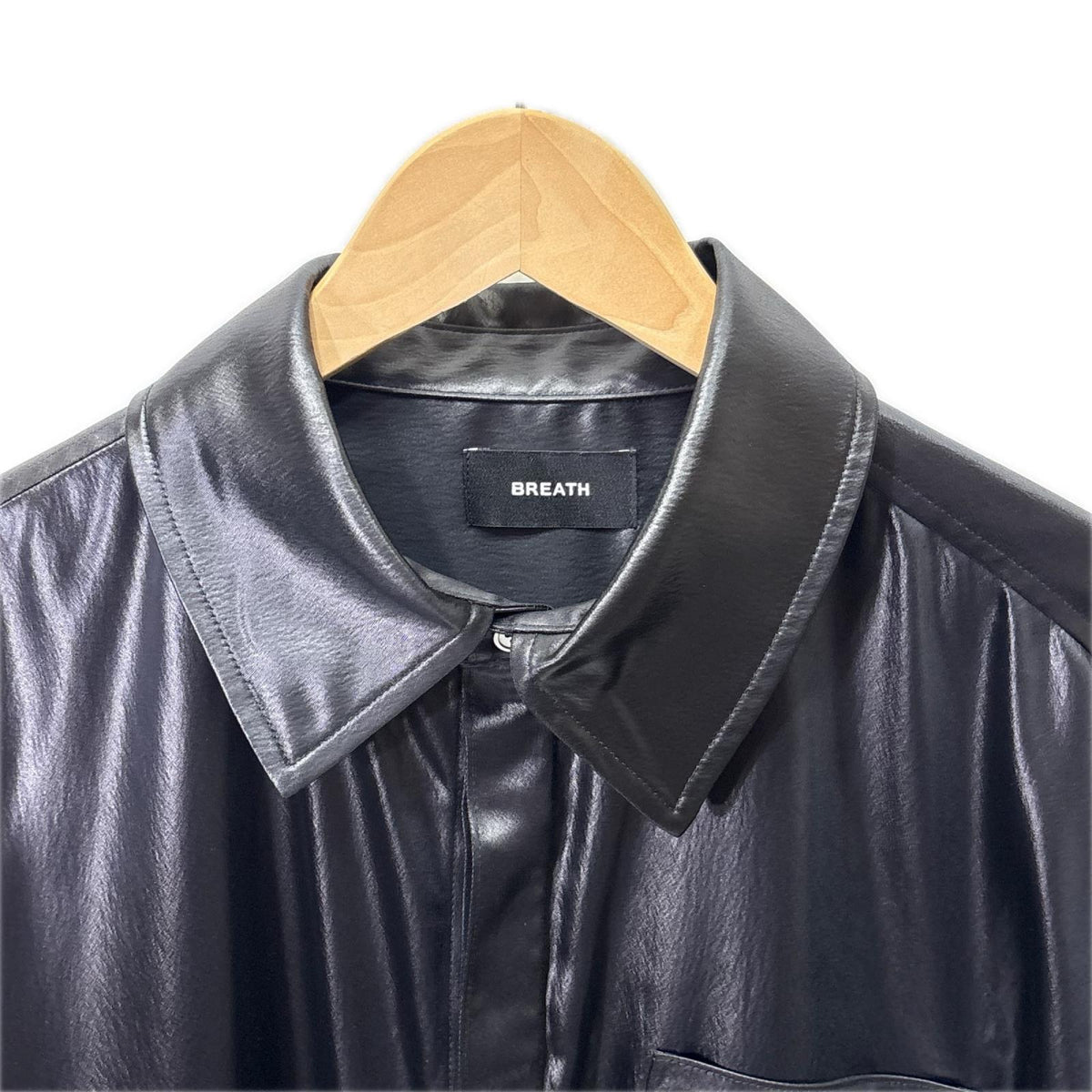 長袖シャツ 26SS SCRIPT LOGO COATING SHIRT 黒 (M) M ブラック