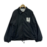 ジャケット 90s 初期 United Sport製 Uロゴ コーチジャケット (M) M ブラック