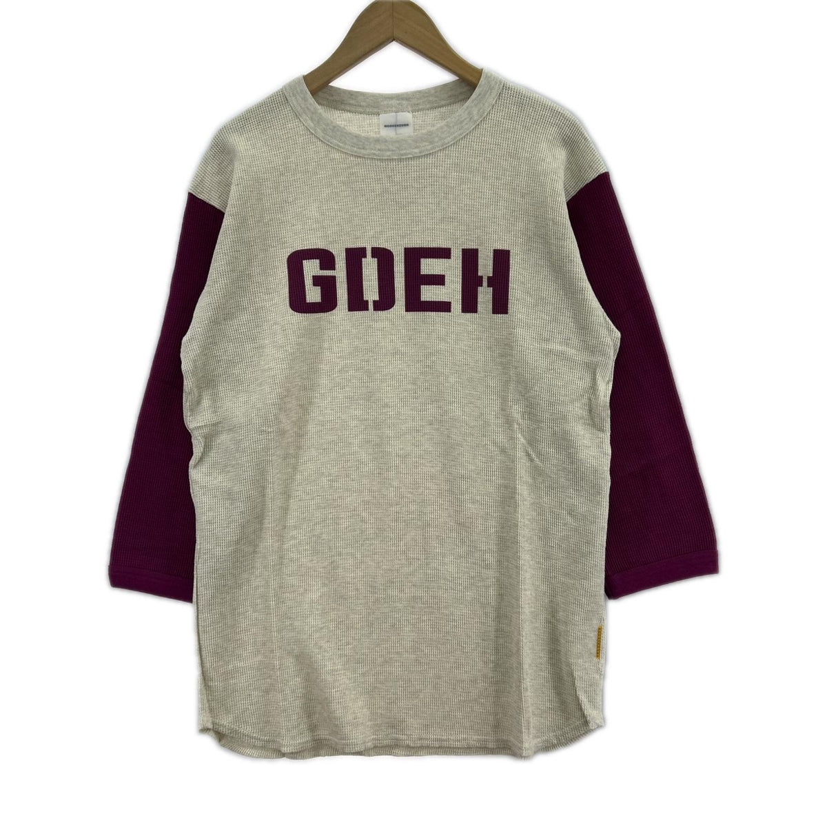 半袖Tシャツ 00s GDEH サーマルTシャツ (L) ナチュラル×ワイン L