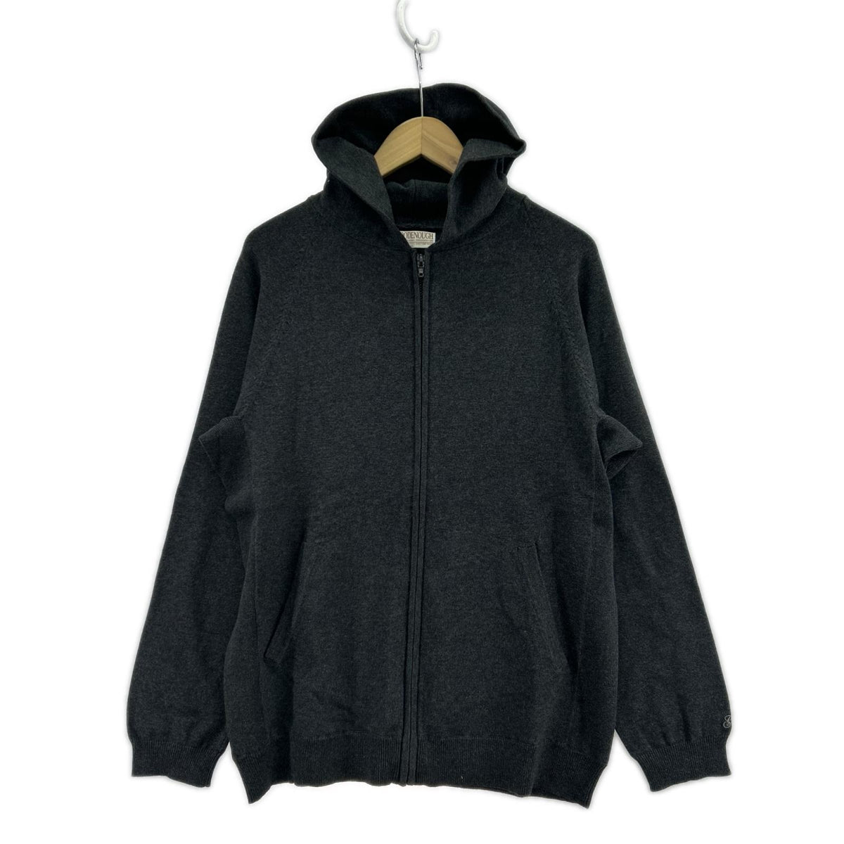 パーカー ジップアップ ニットパーカー(L) チャコールグレー L
