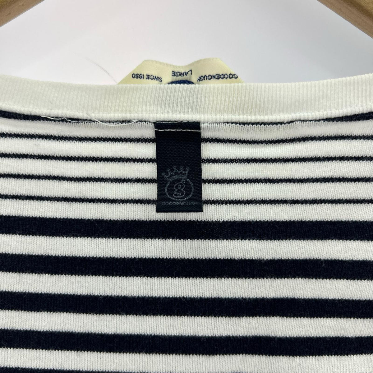 半袖Tシャツ ボーダー L/S (L) ホワイト×ネイビー L