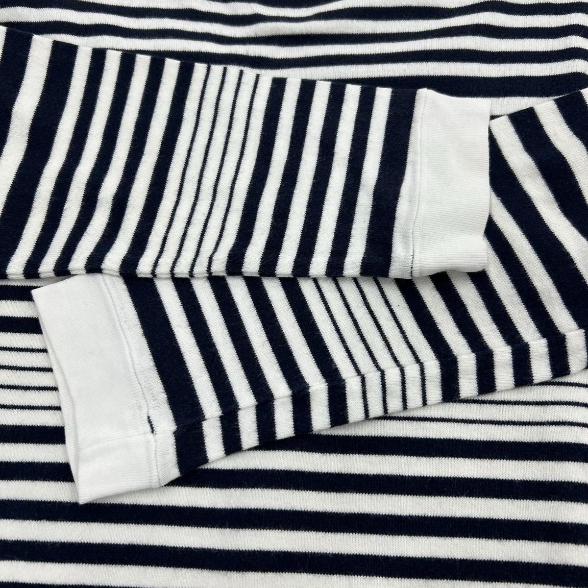 半袖Tシャツ ボーダー L/S (L) ホワイト×ネイビー L