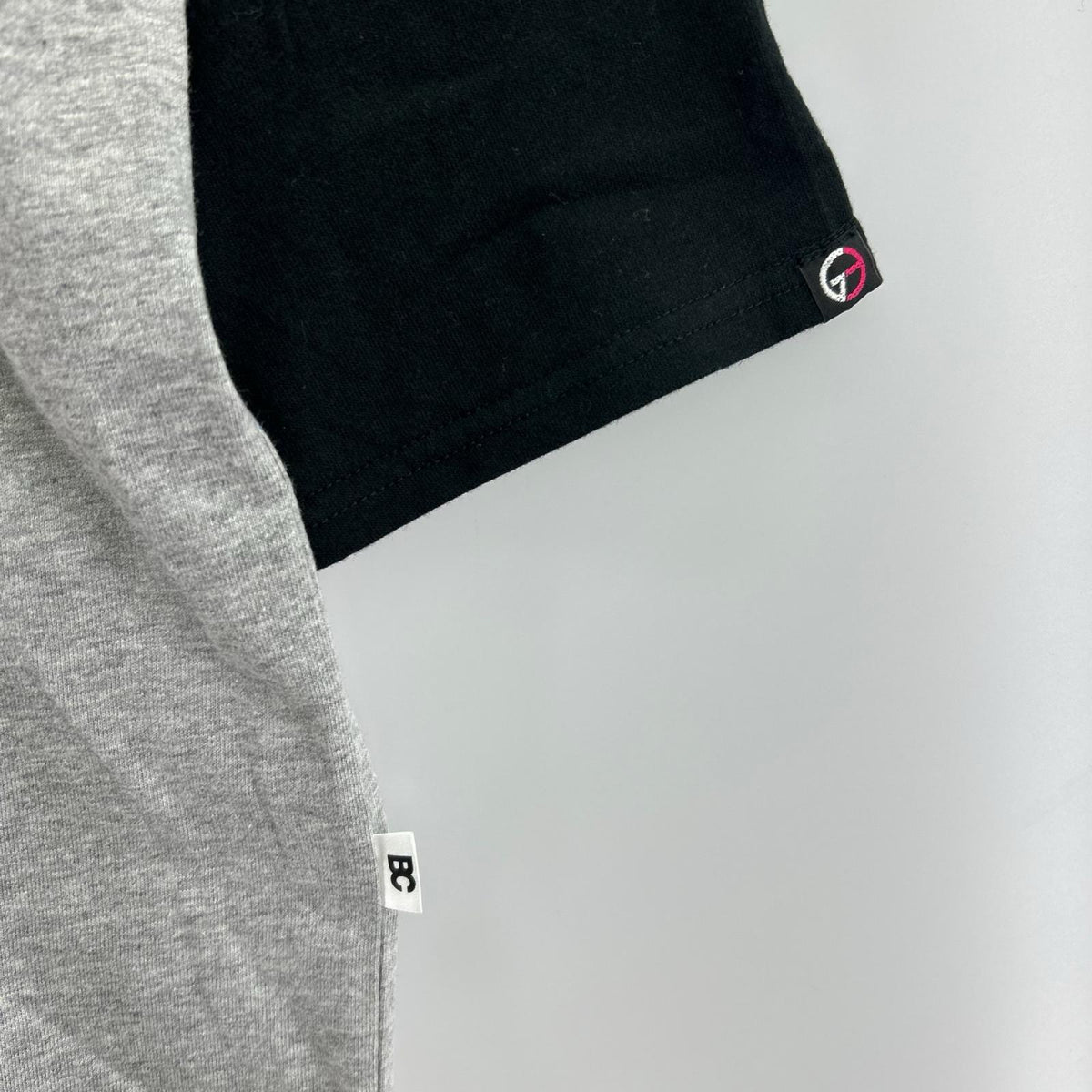 長袖Tシャツ ラグランTシャツ GE-107010 (3) グレー×ブラック 3