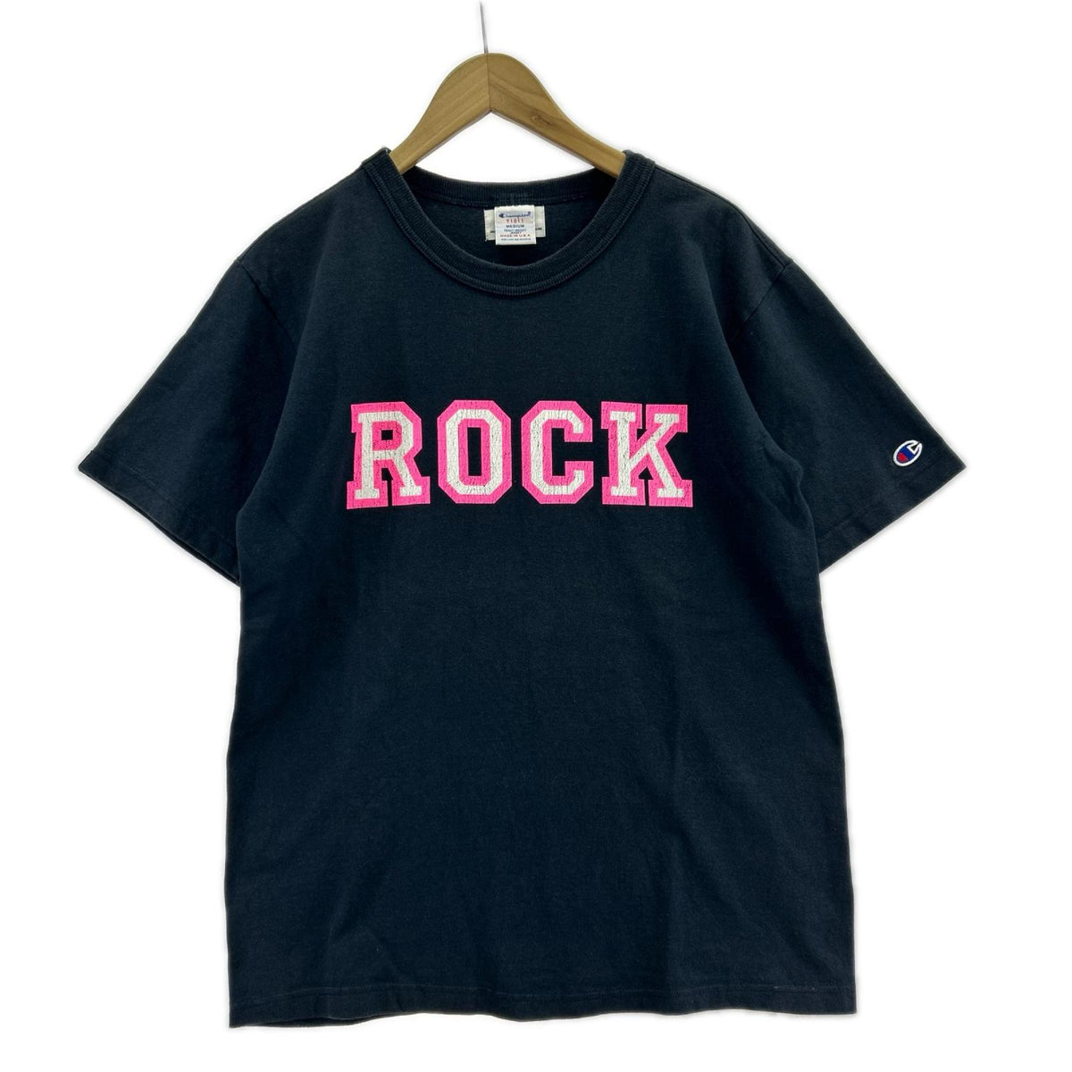 半袖Tシャツ ROCK ロゴTシャツ (M) ネイビー M ネイビー