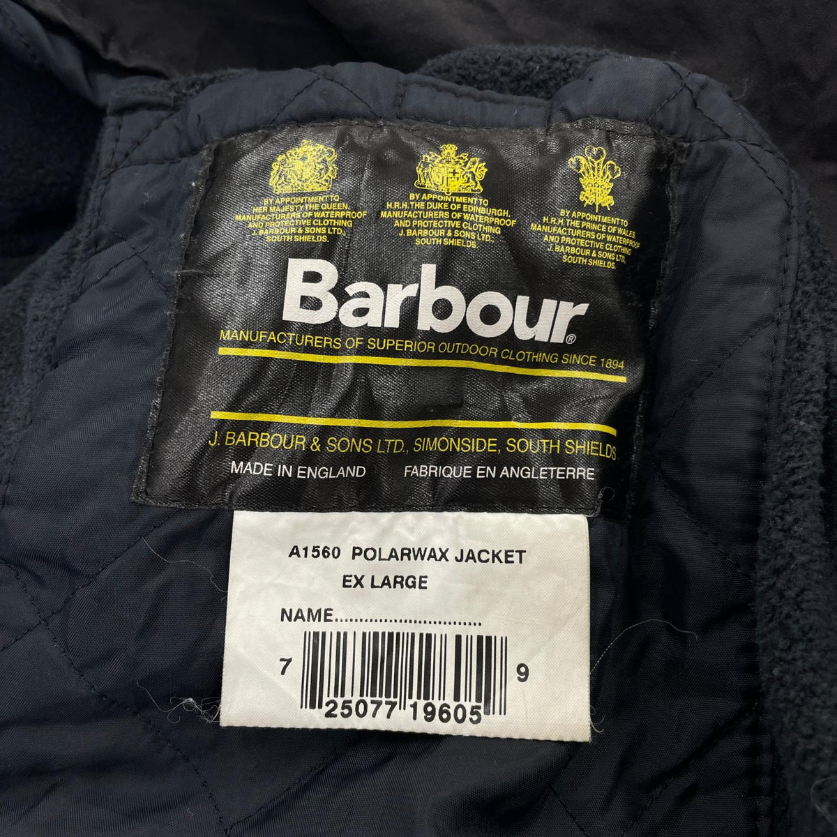 ジャケット Barbour POLARWAX JACKET オイルドジャケット XL ブラック ブラック