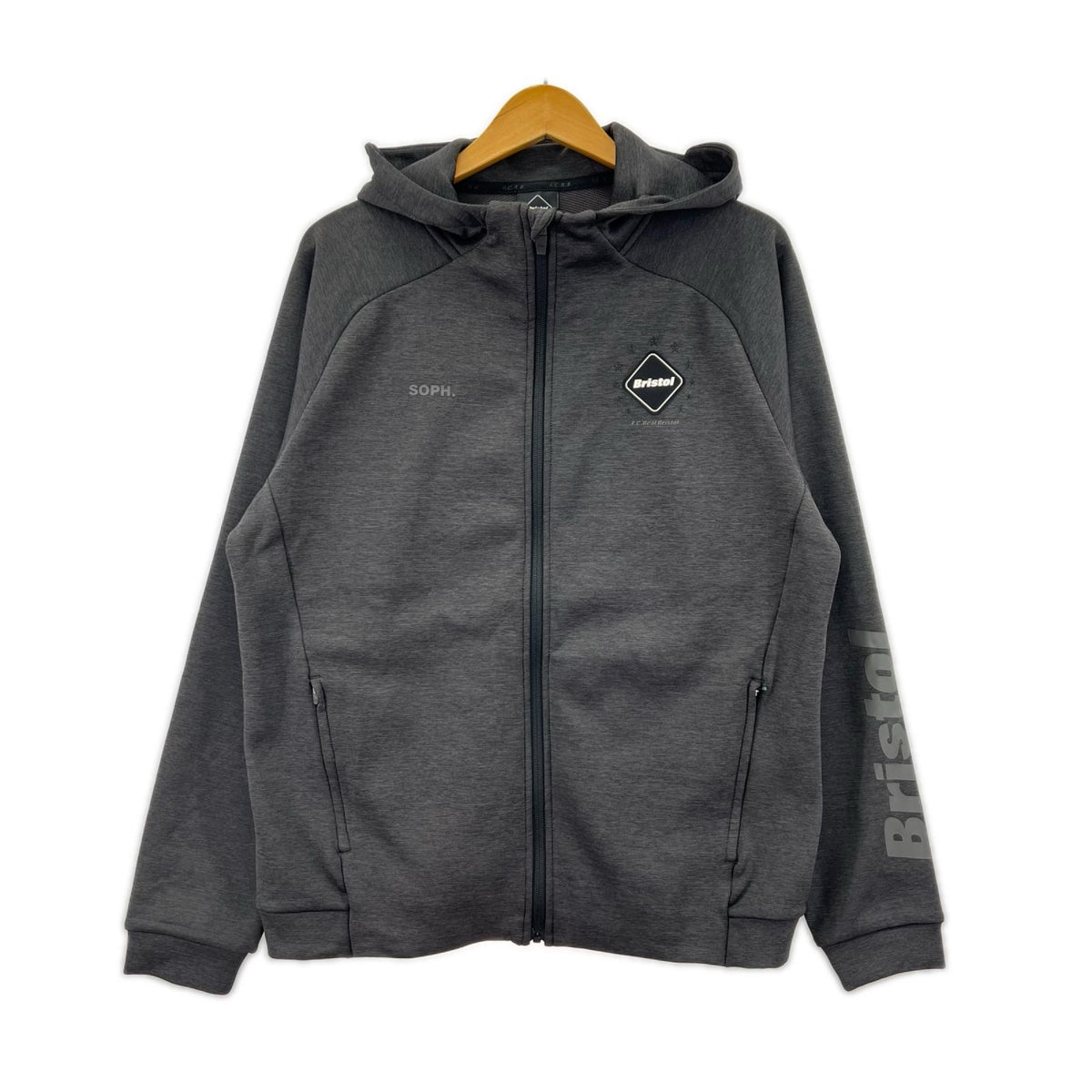 ジャケット QUARTER KNIT ESSENTIALZIP-UP HOODIE L グレー
