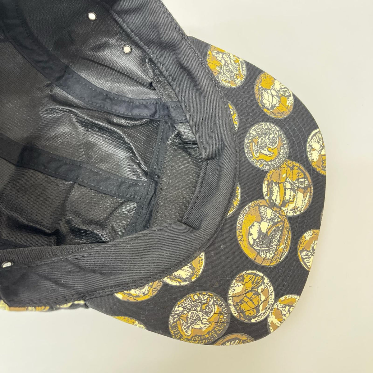 キャップ 14ss コイン柄 5パネルキャップ ブラック