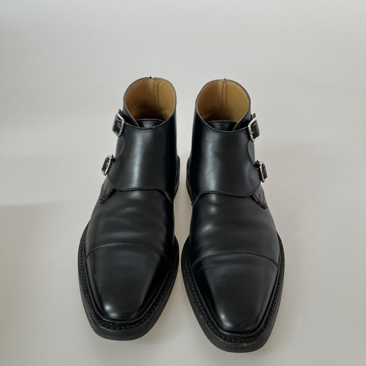 シューズ CROCKETT&JONES ダブルモンクブーツ ブラック ブラック