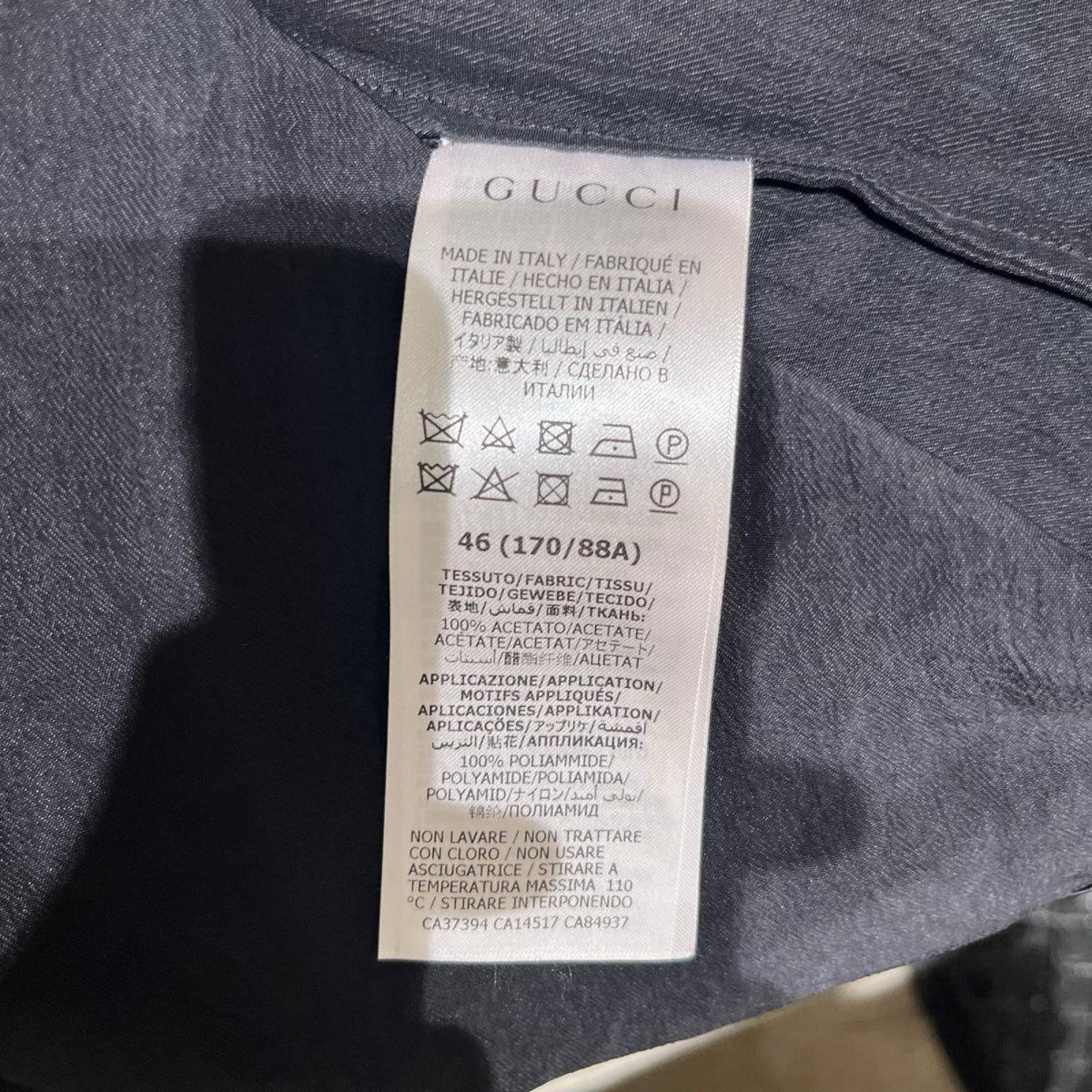 GUCCI GGロゴジャガードオープンカラーシャツ