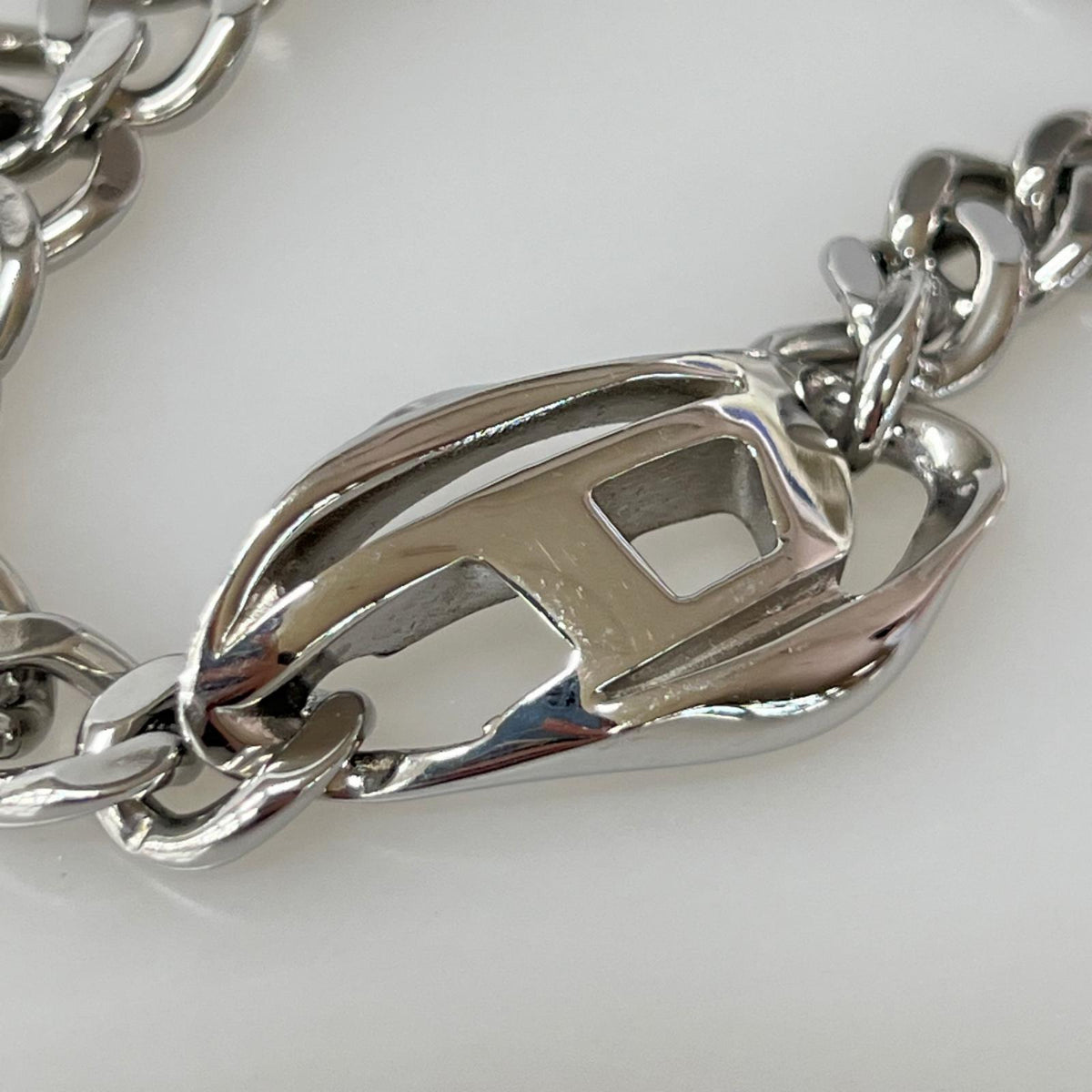 ブレスレット ロゴチェーンブレスレット STEEL シルバー