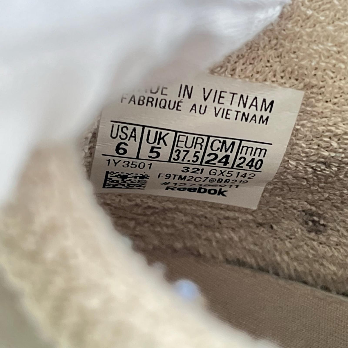 スニーカー ×Reebok スニーカー 24 24cm (US6 UK5 1/2 EU38) ベージュ