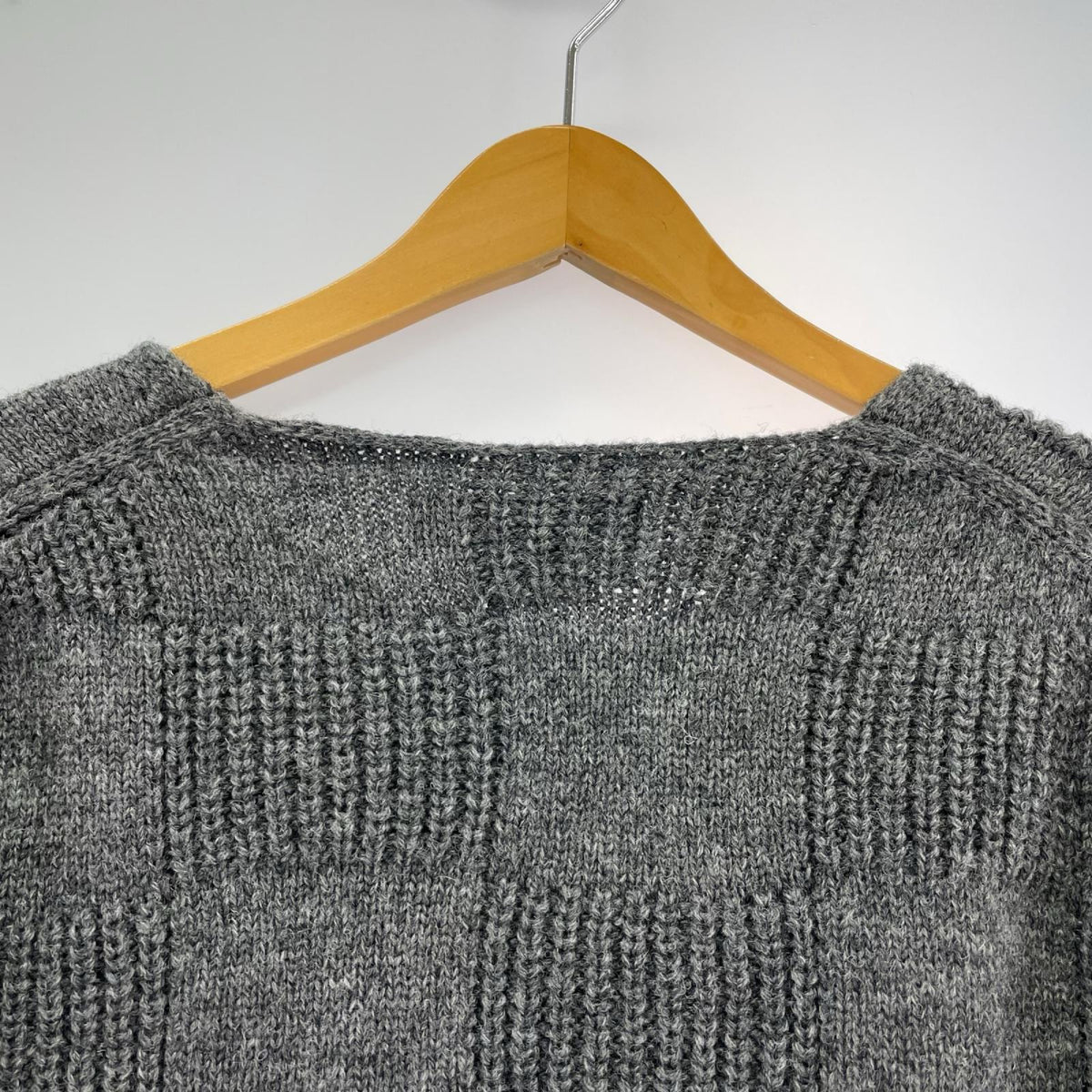 ニット HOMME DEUX 25AW ウール天竺×片畔編み(L) L グレー