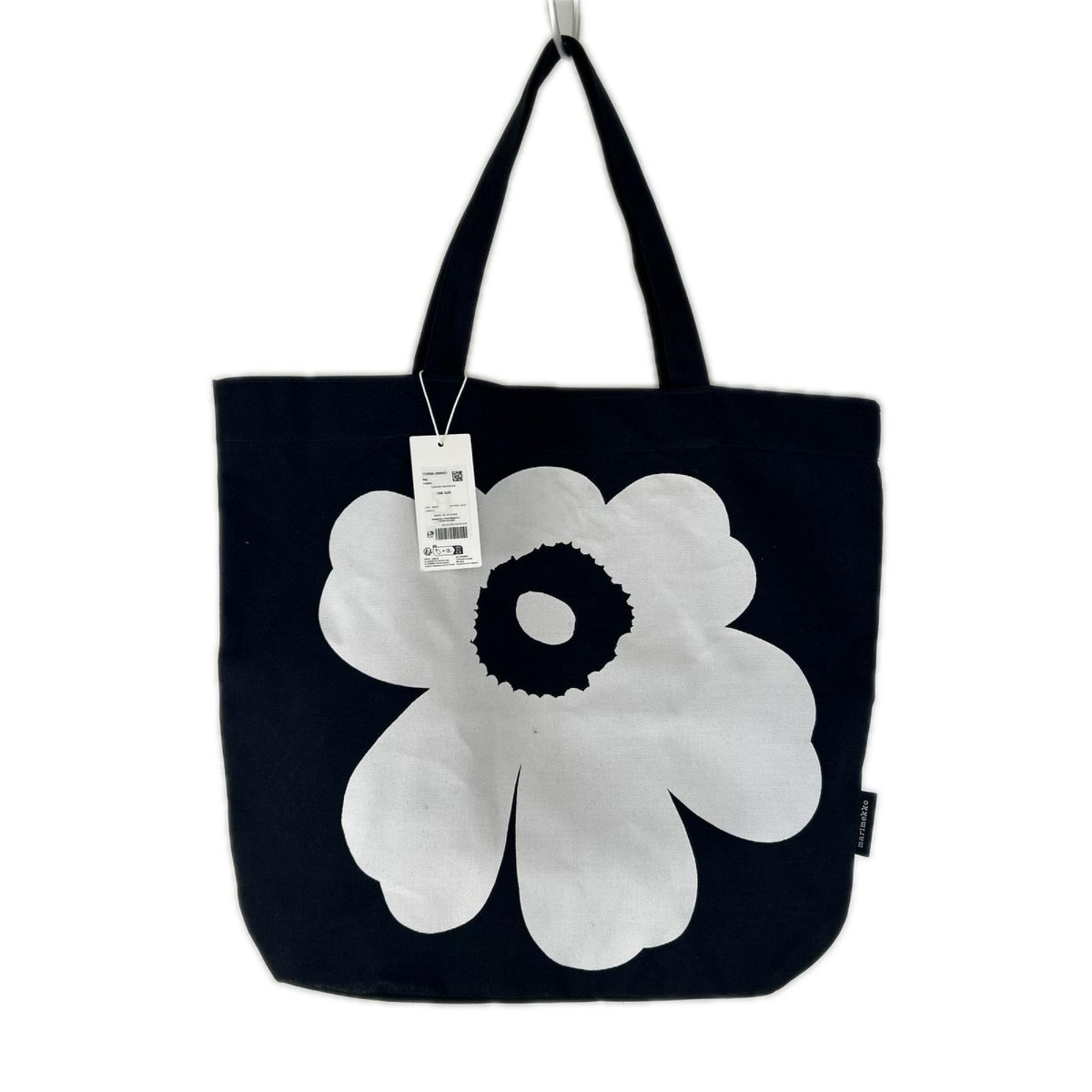 トートバッグ ウニッコ柄ケシの花 BLK ブラック