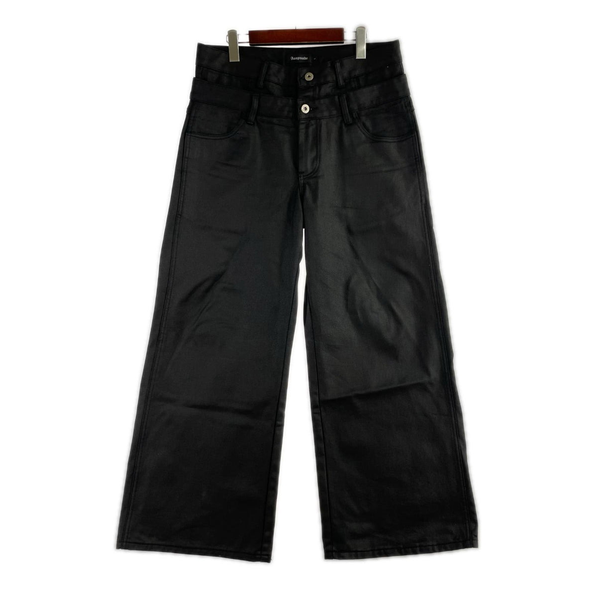 デニムパンツ asapmode Waxed Stacked Pants L ブラック