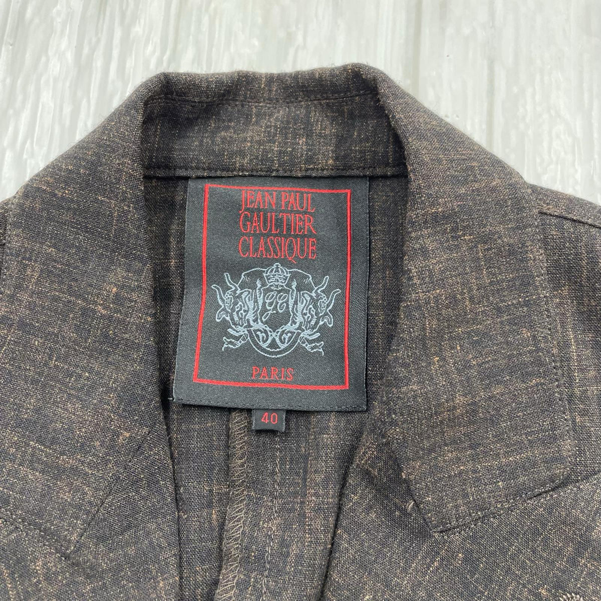 ジャケット jean paul gaultier ダブルジャケット 40 ブラウン