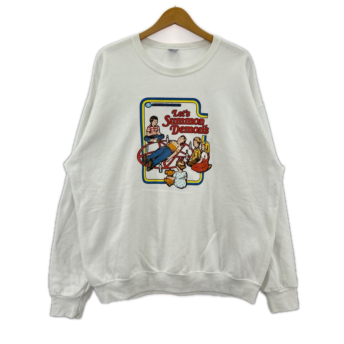 スウェット 90s LET`S SUMMON DEMONS WHT XL ホワイト