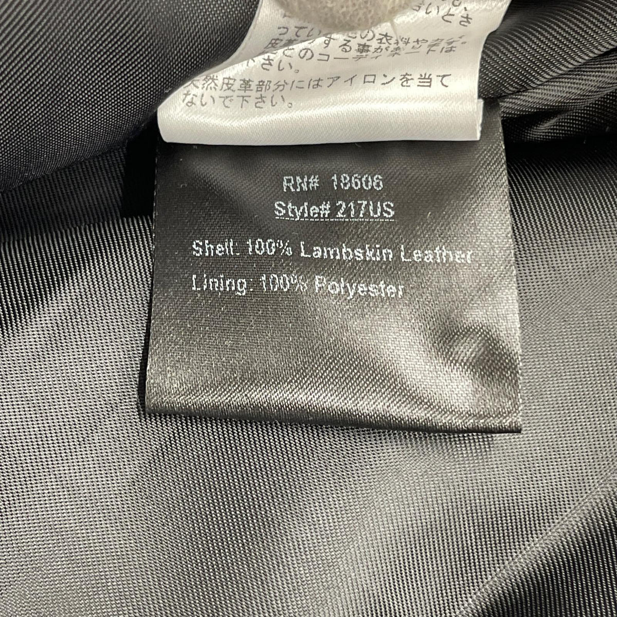 ライダースジャケット schott 217US Sheep One Star (36) 36 ブラック