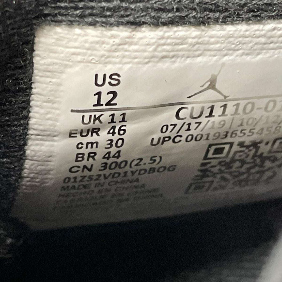 スニーカー CU1110-010 30cm (US12 UK11 1/2 EU50) ブラック