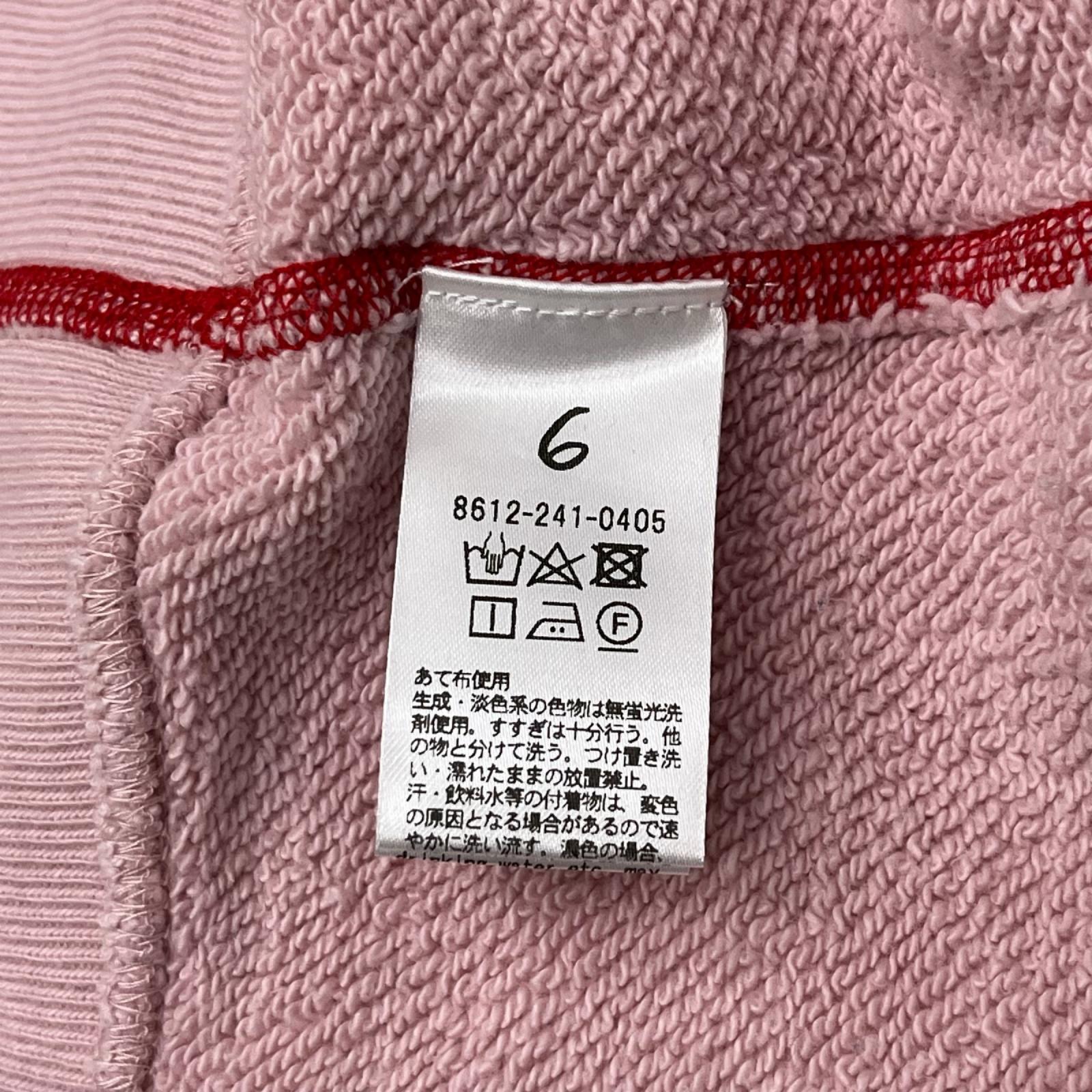 スウェット 6 ROKU 24SS クルーネックプルオーバースウェット ピンク ピンク