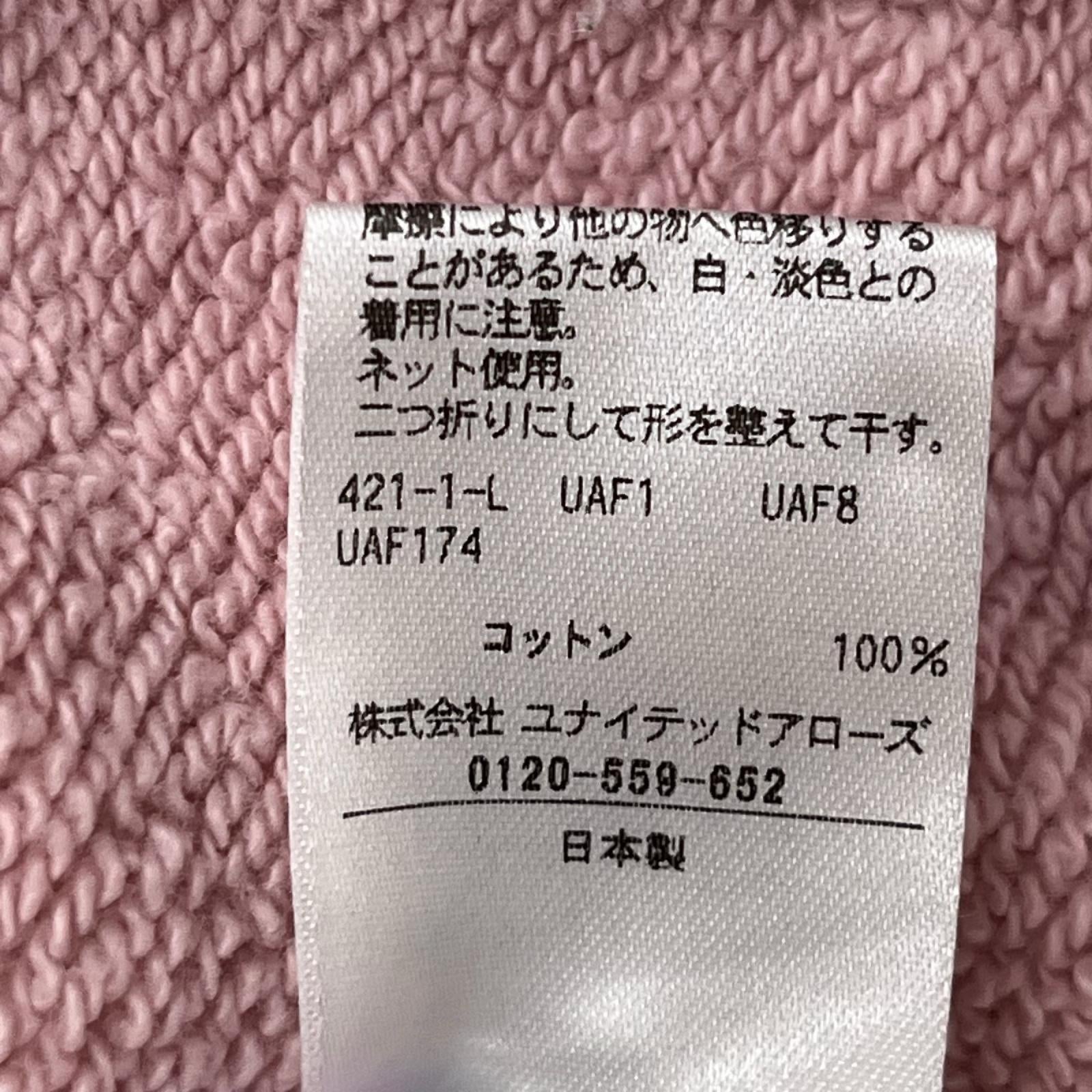 スウェット 6 ROKU 24SS クルーネックプルオーバースウェット ピンク ピンク
