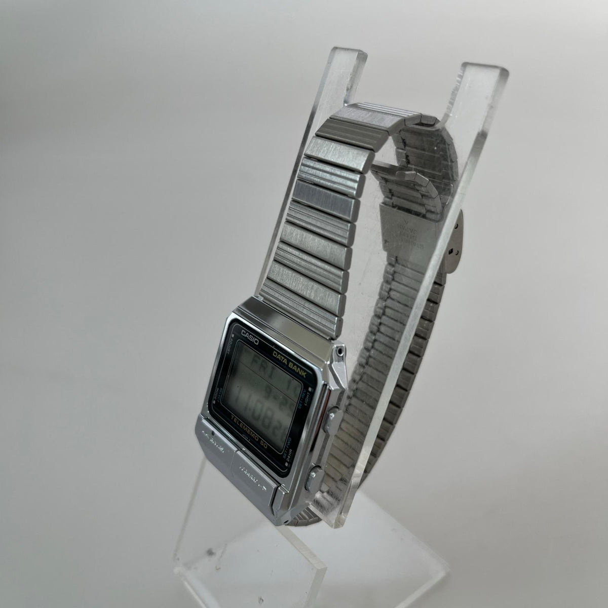 腕時計 DB-500 DATA BANK TELEMEMO 50 日本製 シルバー