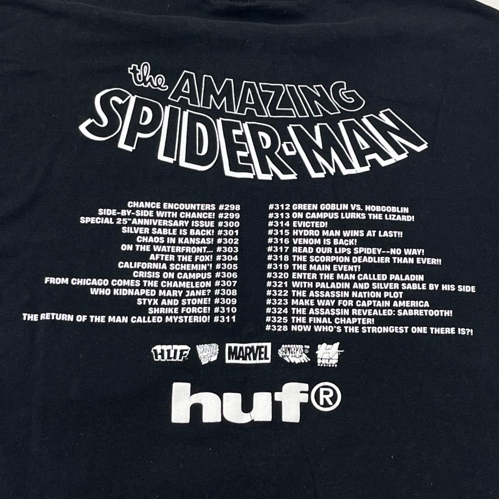 半袖Tシャツ HUF ×MARVEL SPIDER-MAN print tee L ブラック L ブラック